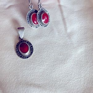 925 Sterling Silver Earring and matching Pendant